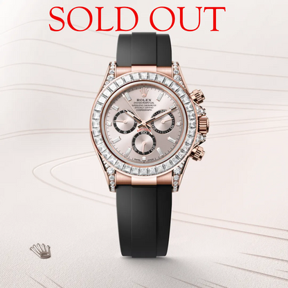 Rolex Cosmograph Daytona Oyster, 40 mm, Everose gold and diamonds M126535TBR-0002 ( SOLD OUT )