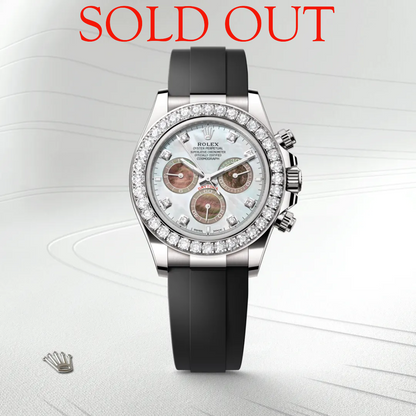 Rolex Cosmograph Daytona Oyster, 40 mm, white gold and diamonds M126589RBR-0001 ( SOLD OUT )