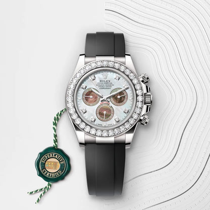 Rolex Cosmograph Daytona Oyster, 40 mm, white gold and diamonds M126589RBR-0001 ( SOLD OUT )