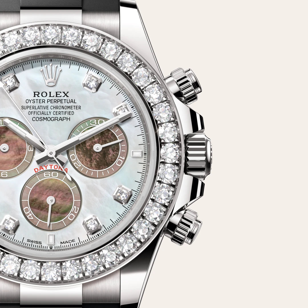 Rolex Cosmograph Daytona Oyster, 40 mm, white gold and diamonds M126589RBR-0001 ( SOLD OUT )