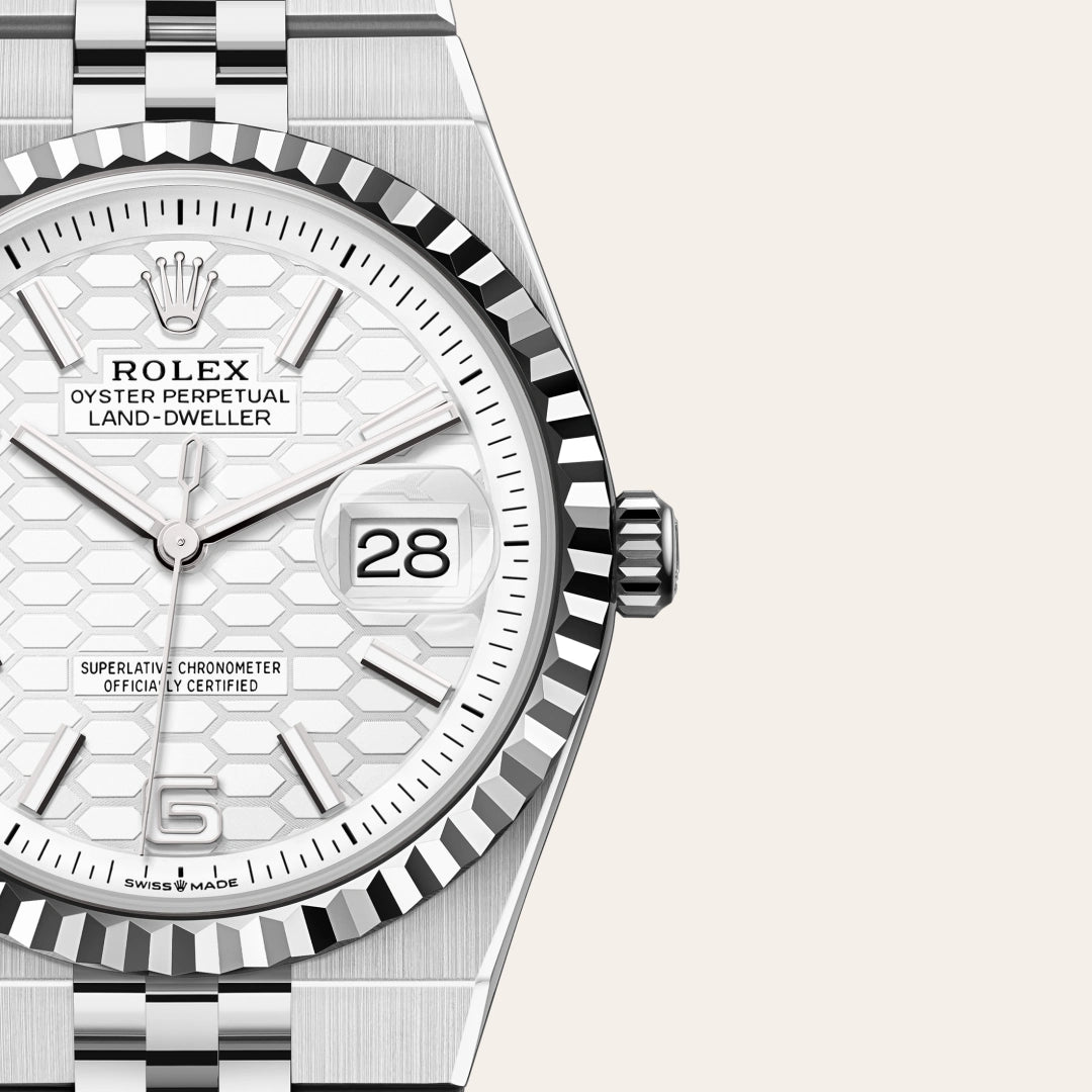 Rolex Land-Dweller 36 Oyster, 36 mm, Oystersteel and white gold M127234-0001