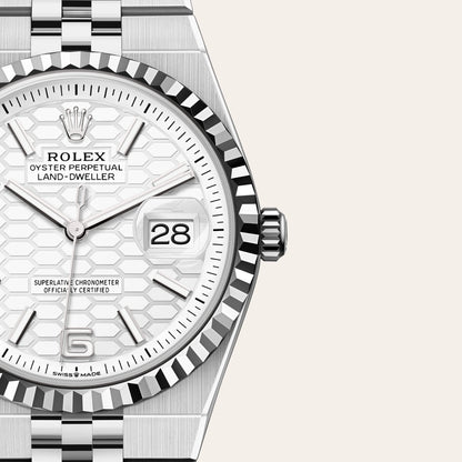 Rolex Land-Dweller 36 Oyster, 36 mm, Oystersteel and white gold M127234-0001