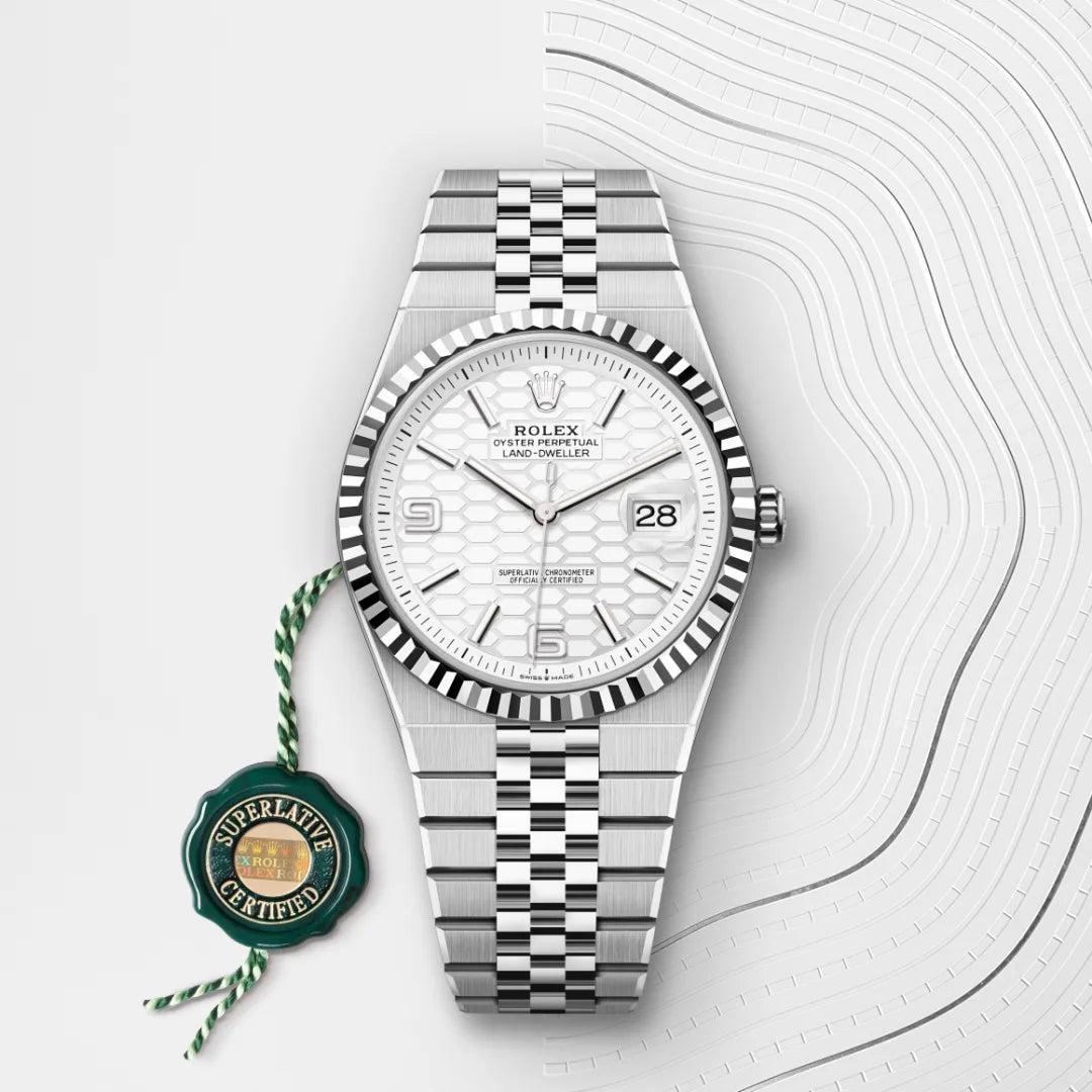 Rolex Land-Dweller 40 Oyster, 40 mm, Oystersteel and white gold M127334-0001